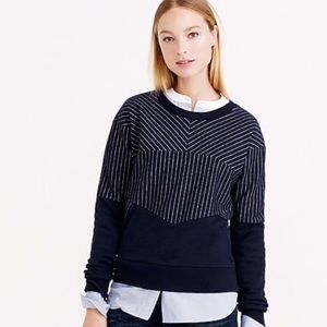 Pieced Pinstripe J.crew sweatshirt